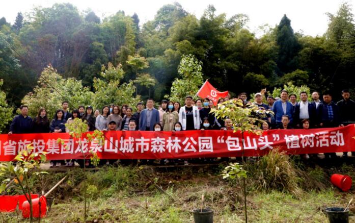 腾博手机官网集团组织开展2021年龙泉山都会森林公园“包山头”植树运动